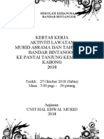 Kertas Kerja Lawatan Ke Pantai Anjung Kembang Kabong 2018