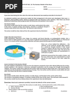 ACTIVITY NO. 10: The Nuclear Model of The Atom Name: Date: Year & Section: Score: Concept Notes