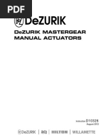 Dezurik Mastergear Manual Actuators: Instruction August 2012