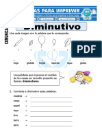 Ficha de Diminutivo para Primero de Primaria PDF