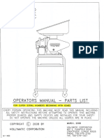 Hollymatic Super: Operators Manual Parts List