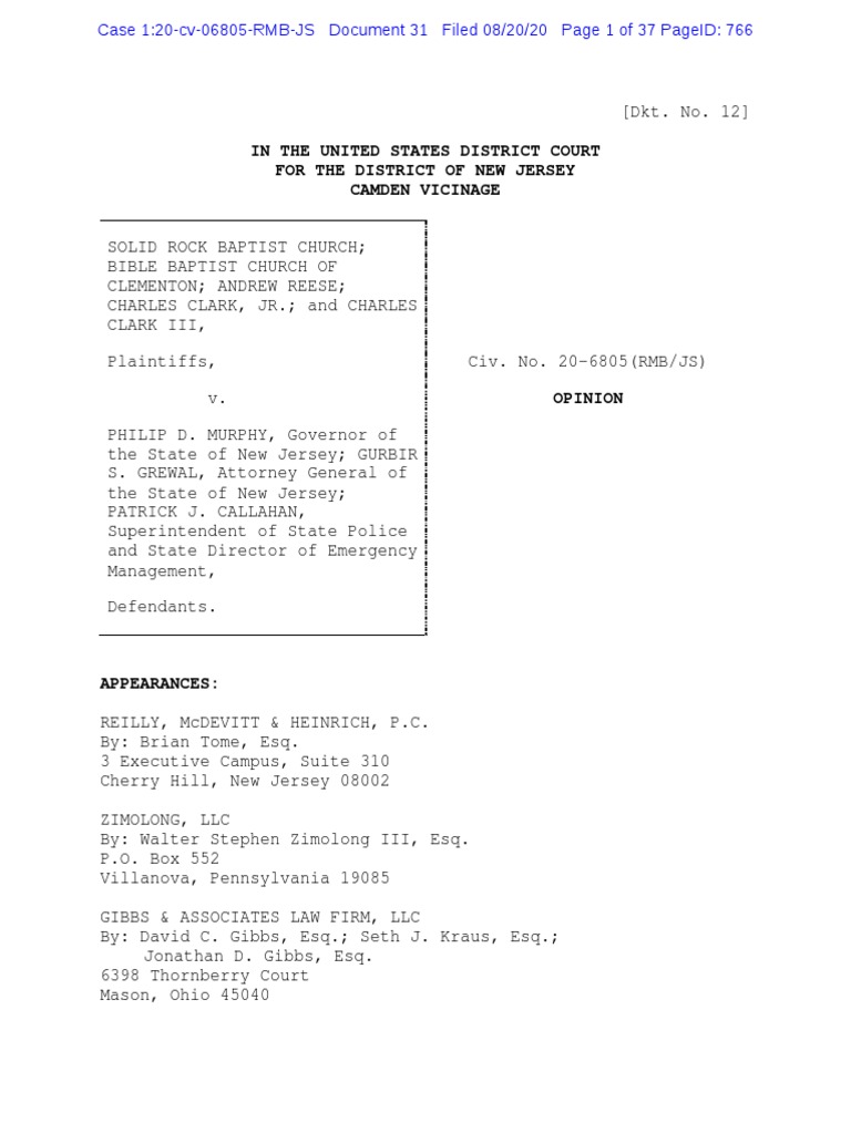Solid Rock Baptist Church V Murphy PDF Cantwell V. Connecticut