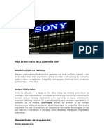 Plan Estratégico de La Compañía Sony