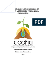 Currículos de Ing. Agronómica y Agronomía en Colombia
