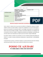 Administração 1º e 2º Semestre Reestruturação Financeira Da Empresa Só Refri