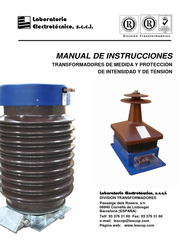 3.2 Manual Instrucciones TI Toroidal | PDF | Transformador | Tornillo