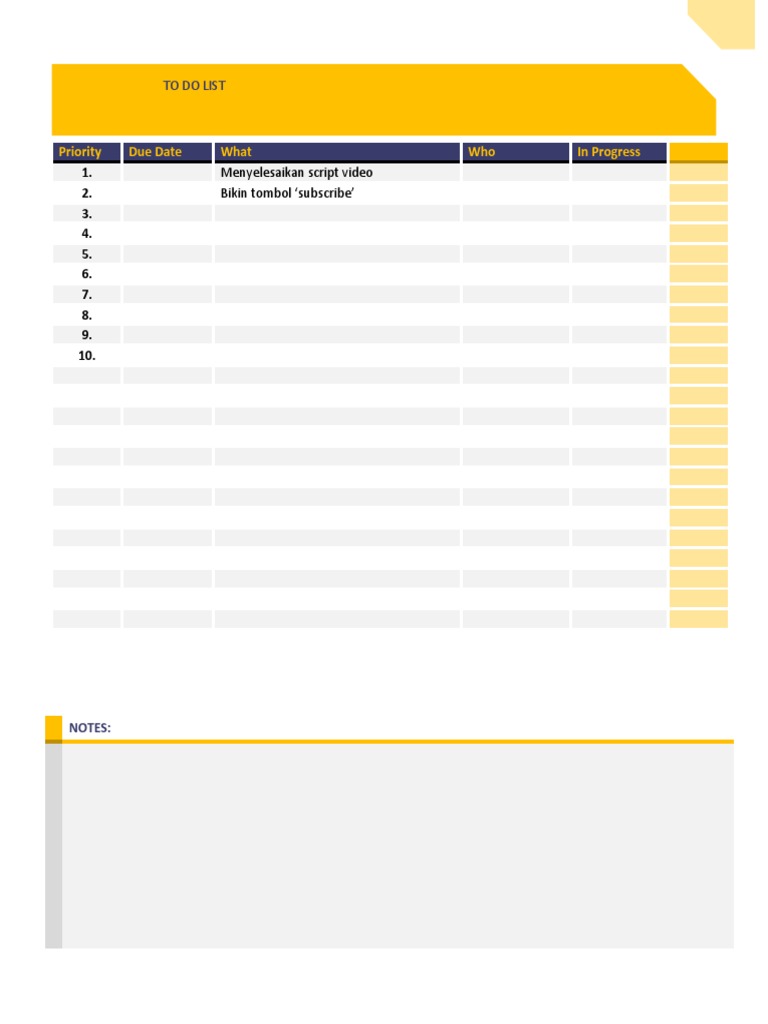 To Do List | PDF