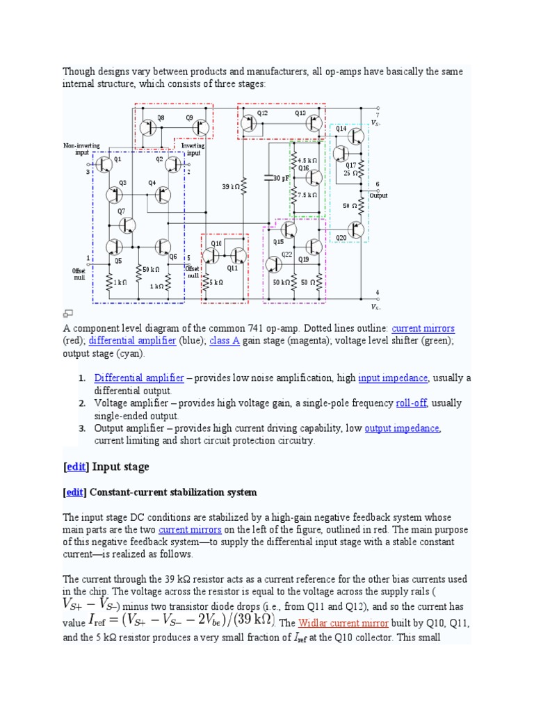 Current Mirrors Differential Amplifier Class A Input Stage PDF