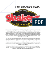 History of Shakey's Pizza