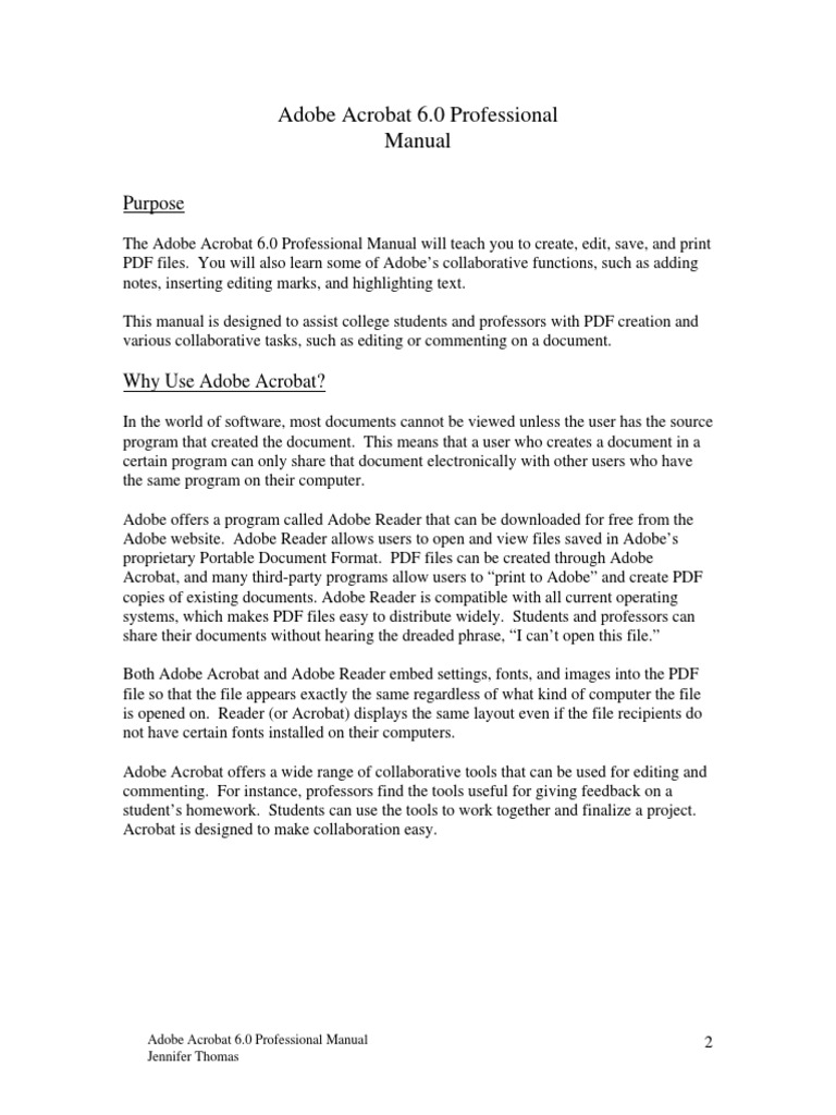 Acrobat 6.0 Professional User Manual | PDF