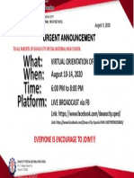 Davao City Sped Virtual Parent Orientation Aug 10-14