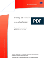 Survey On Tobacco Analytical Report: Flash Eurobarometer