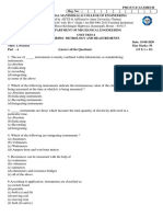 ME8501 Metrology and Measurements U-I QP PDF