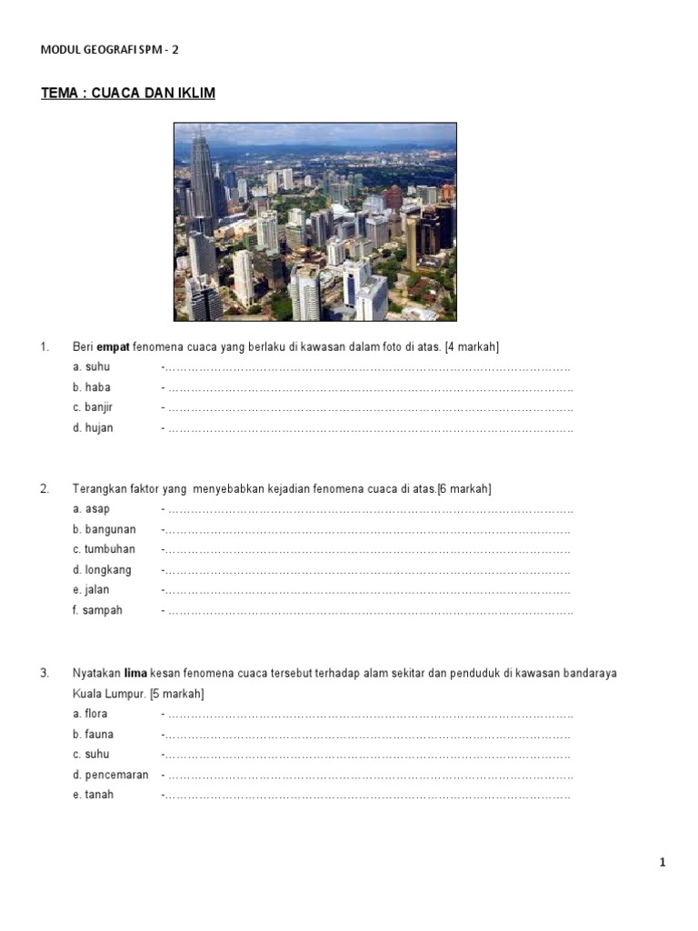 Modul GEOGRAFI SPM 2 | PDF