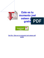 Este Es Tu Momento Joel Osteen PDF Gratis