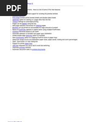 Fineprint Manual | PDF | Printer (Computing) | Page Layout
