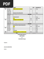 DAY Time Subjects Units Year/Grade Level MWF