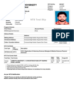 NTS Test Slip: As Per NTS Notification