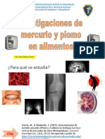 Clase TEORÍA VIERNES Investigaciones de Plomo y Mercurio en Alimentos PDF