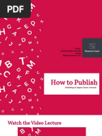 How To Publish in High Quality Journals