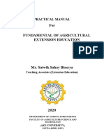 Practical Manual For FUNDAMENTAL OF AGRICULTURAL EXTENSION EDUCATION 