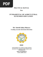 Practical Manual For FUNDAMENTAL OF AGRICULTURAL EXTENSION EDUCATION 