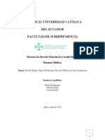 Rol Del Estado, Fallos Del Mercado, Elección Pública y Ciclos Económicos