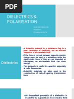 Dielectrics & Polarisation: Mathew Abraham Principal KV Nmu Jalgaon