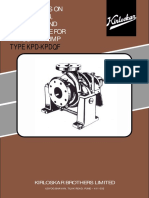 Type KPD-KPDQF: Instructions On Installation, Operation and Maintenance For Kirloskar Pump