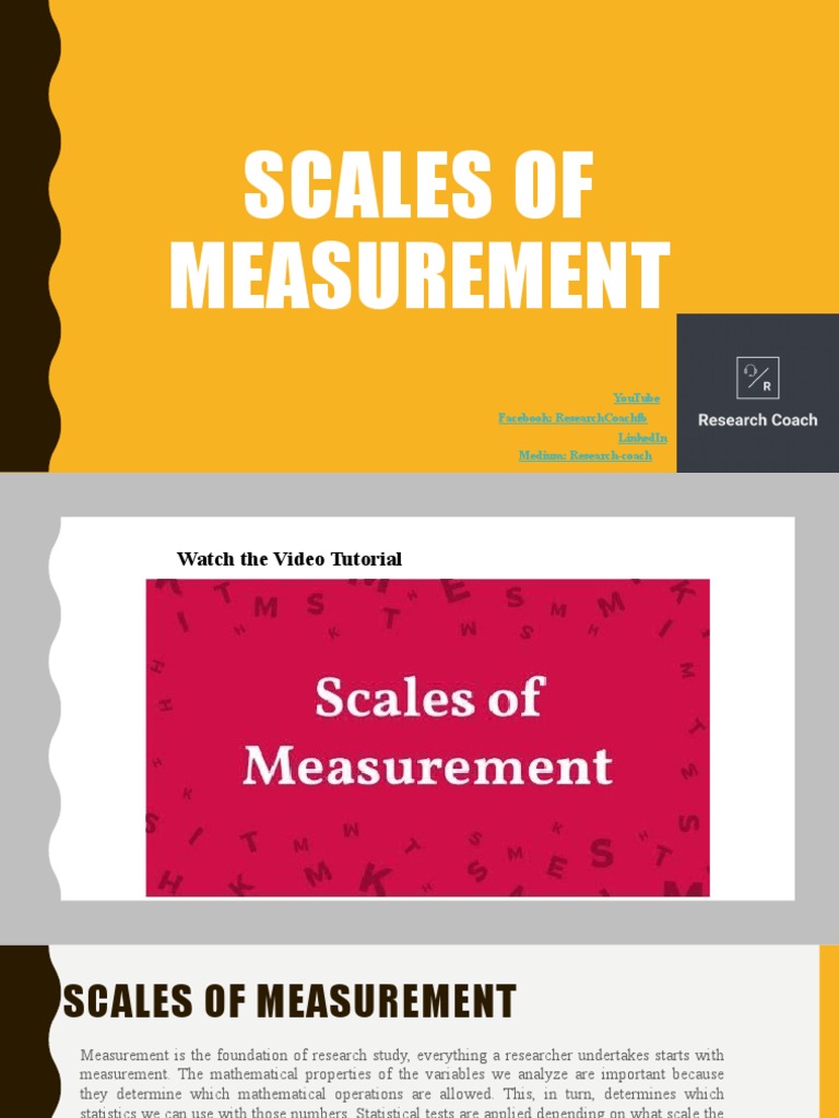 Understanding Scales of Measurement | PDF | Level Of Measurement ...