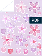 Valentines Card Flower Cutouts 2