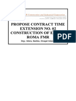 Propose Contract Time Extension No. 02 Construction of Edera-Roma FMR