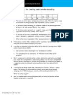 Worksheet 1.1: For Testing Basic Understanding: © Cambridge University Press 2016