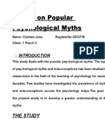 Assignment Popular Psychological Myths