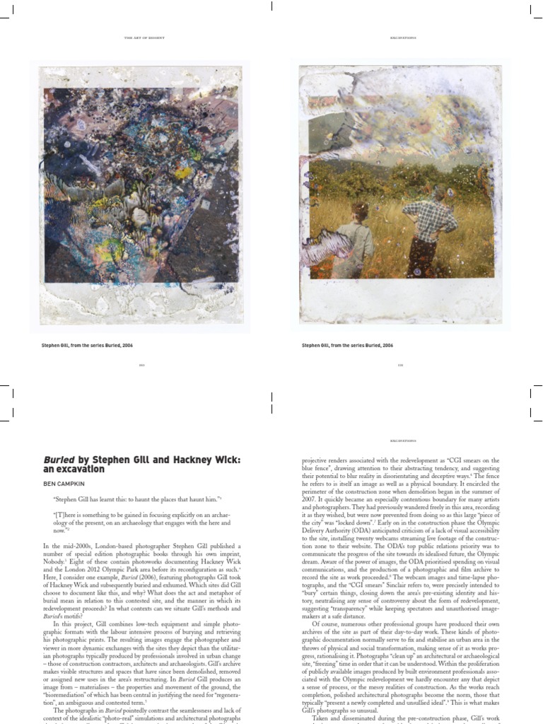 Buried by Stephen Gill and Hackney Wick An Excavation PDF