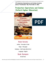 P D F Quantity Food Production Operations and Indian Cuisine Oxford Higher Education Full Books by Parvinder S Bali