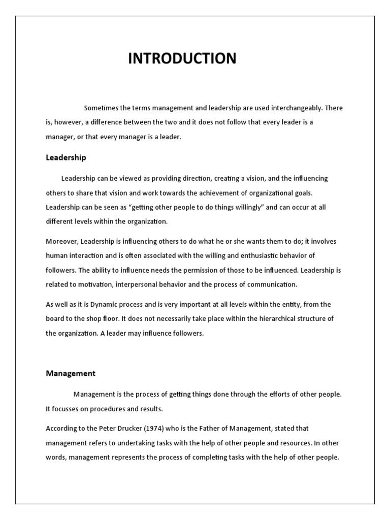 Leadership vs Management Explained | PDF