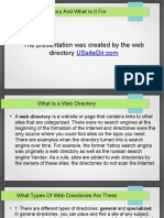The Presentation Was Created by The Web Directory: What Is Web Directory and What Is It For
