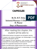 Capsules: by Dr. R.T. Dolas Industrial Pharmacy-I (Third Year B. Pharm) Dept. of Pharmaceutics