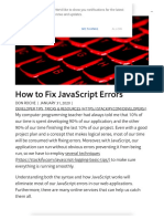 How to Fix JavaScript Errors