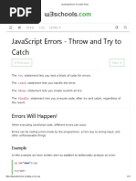 JavaScript Errors Try Catch Throw