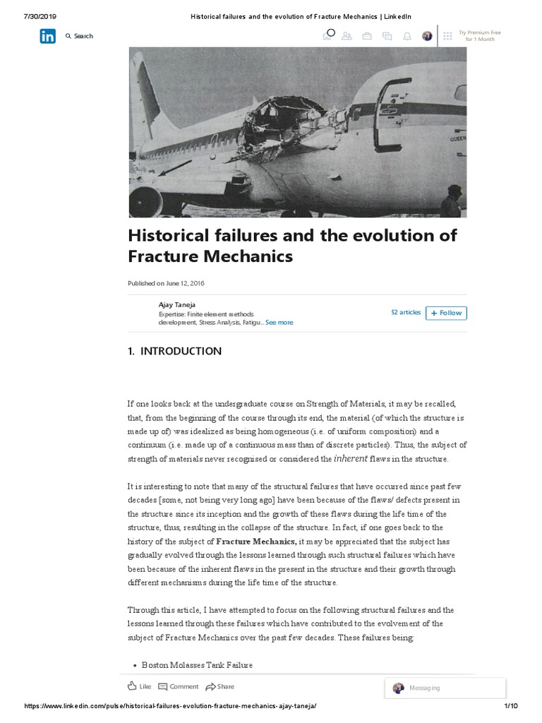 Evolution of Fracture Mechanics Insights | PDF | Fracture | Fatigue ...