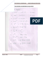 Sri Vidya College Engineering Lecture Notes Z-Transforms Difference Equations