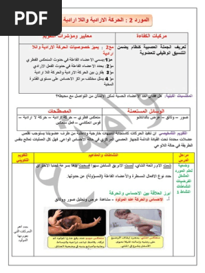المورد الثاني الحركة الارادية واللاارادية