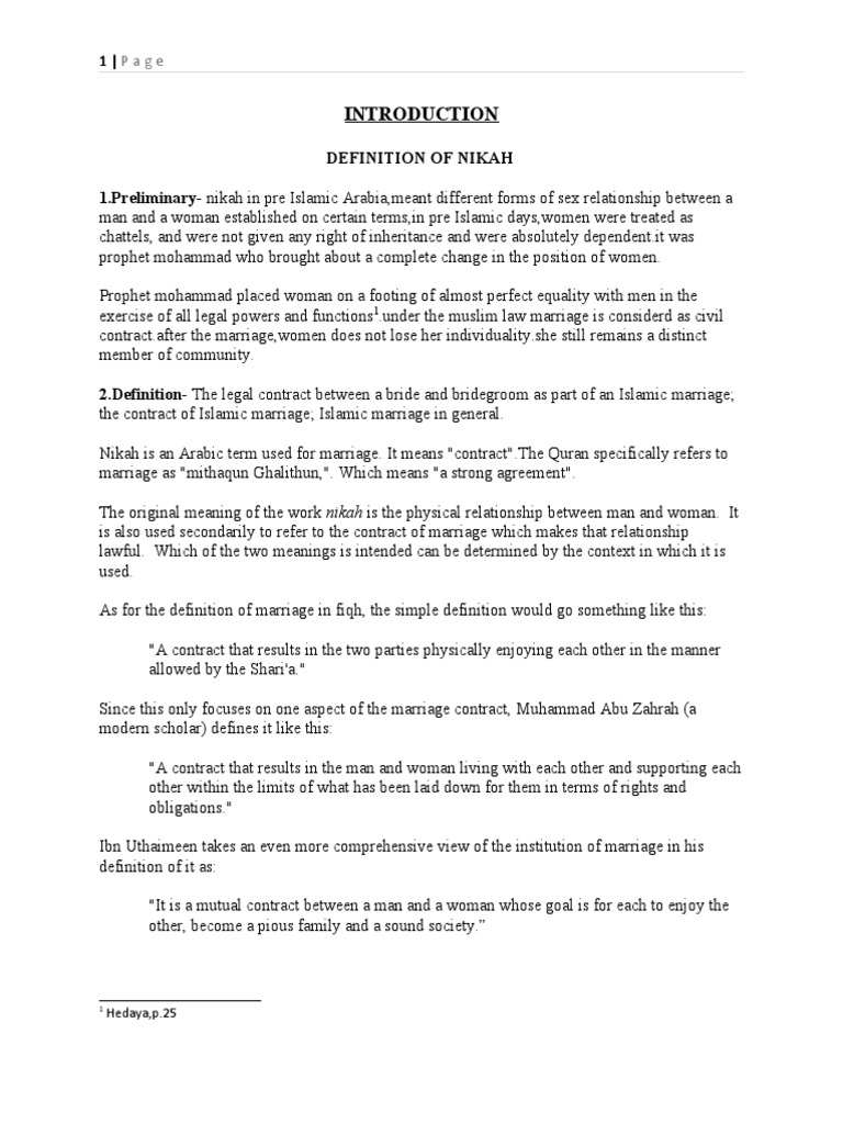 Understanding Nikah in Islam | PDF | Marriage | Wife