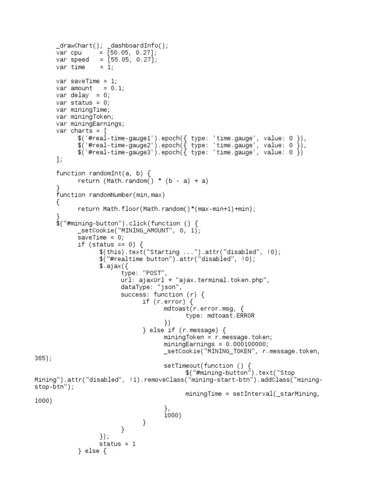Real-Time Crypto Mining Dashboard | PDF | Computer Data | Computing