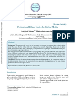 Professional Ethics Codes For Global Media: (Review Article)