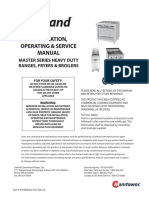 Installation, Operating & Service Manual: Master Series Heavy Duty Ranges, Fryers & Broilers