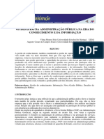 Os Desafios Da Administracao Pública Na Era Do Conhecimento e Da Informação