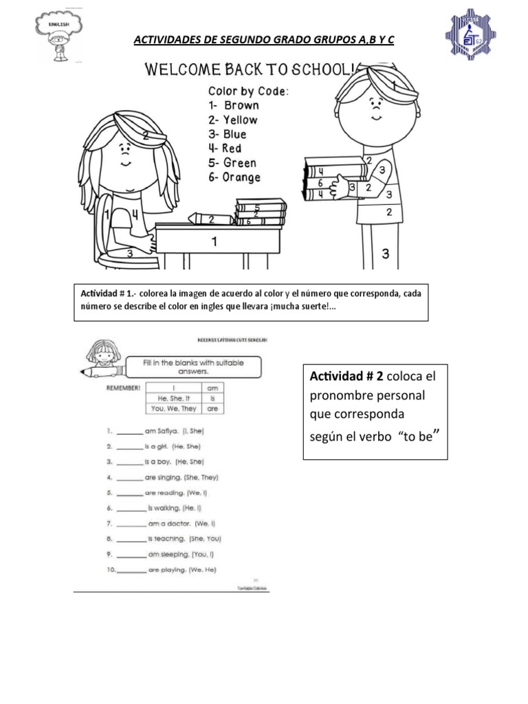 Actividades de Inglés para Segundo Grado | PDF | Idiomas ...